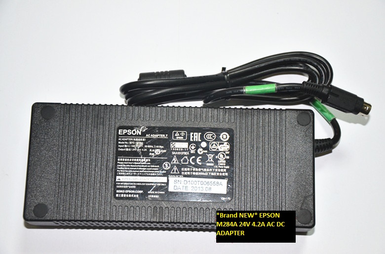 *Brand NEW* Round mouth 3 needles EPSON 24V 4.2A FOR M284A AC100-240V AC DC ADAPTER